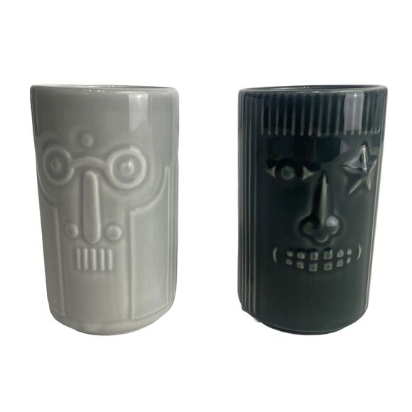 Ikea Tiki Mugs Frekvens Maria Vinka 13 oz Stoneware Drinking Glass Hawaiian Rare - Picture 1 of 5